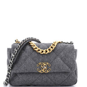 Chanel Medium 19 Flap Bag Quilted Wool